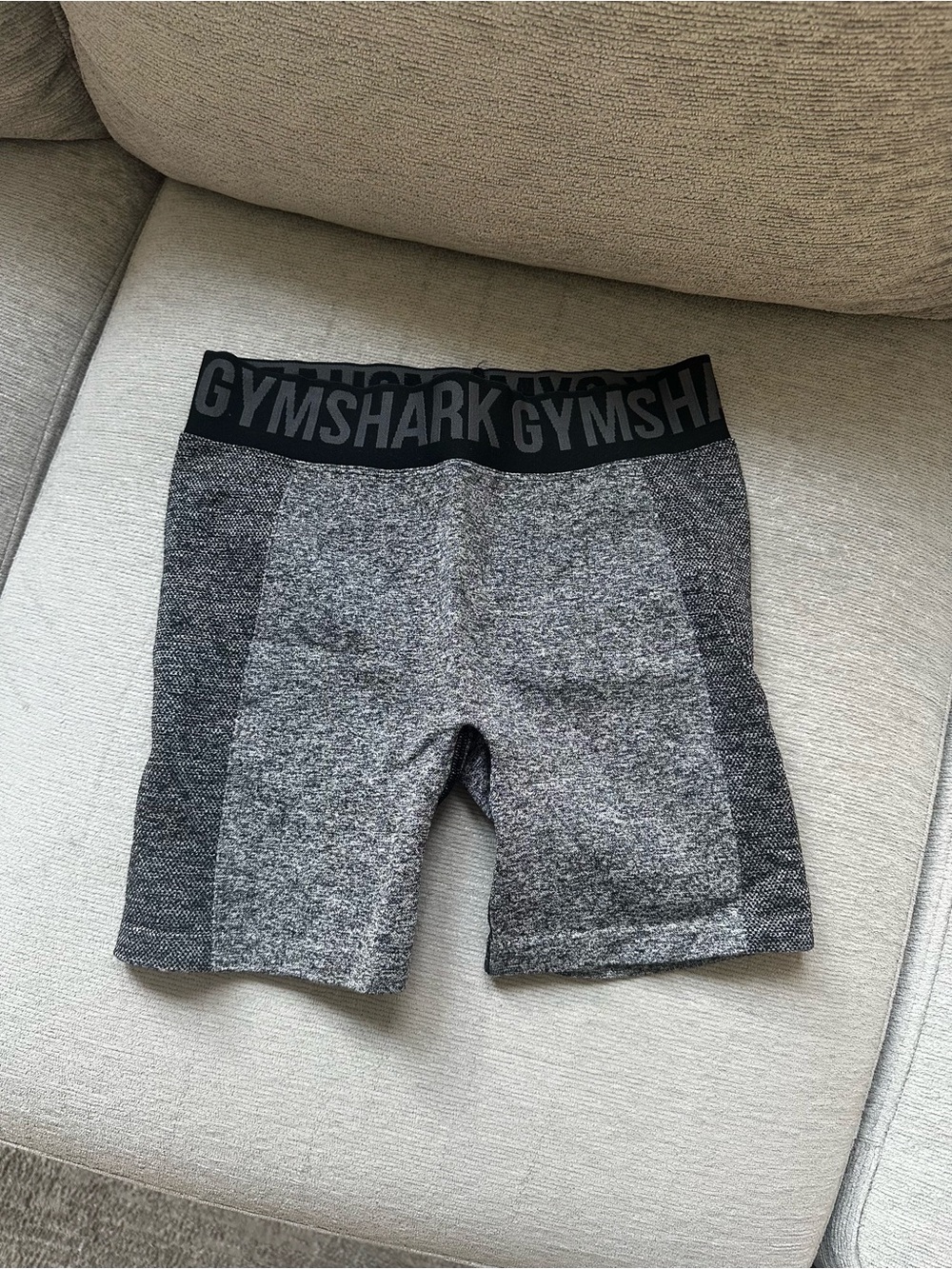 Gymshark Black and Gray Seamless Bike Shorts